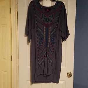 Johnny Was Embroidered knit dress